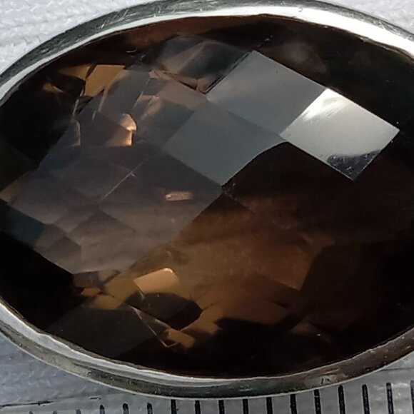 Huge Faceted Smoky Quartz Pendant - Picture 6 of 6